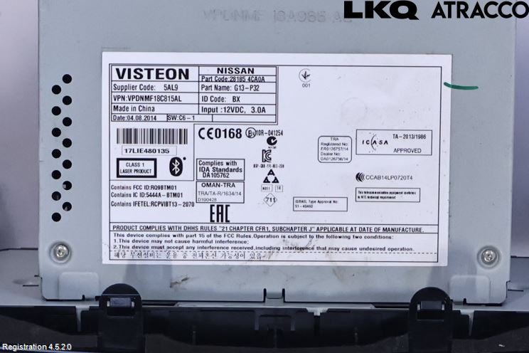 Nissan X-TRAIL 14-21 Cd Radio - Multimediapanel