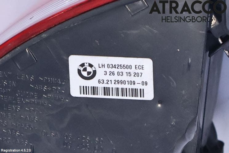 BMW X1 E84 10-15 Bakljus Vänster