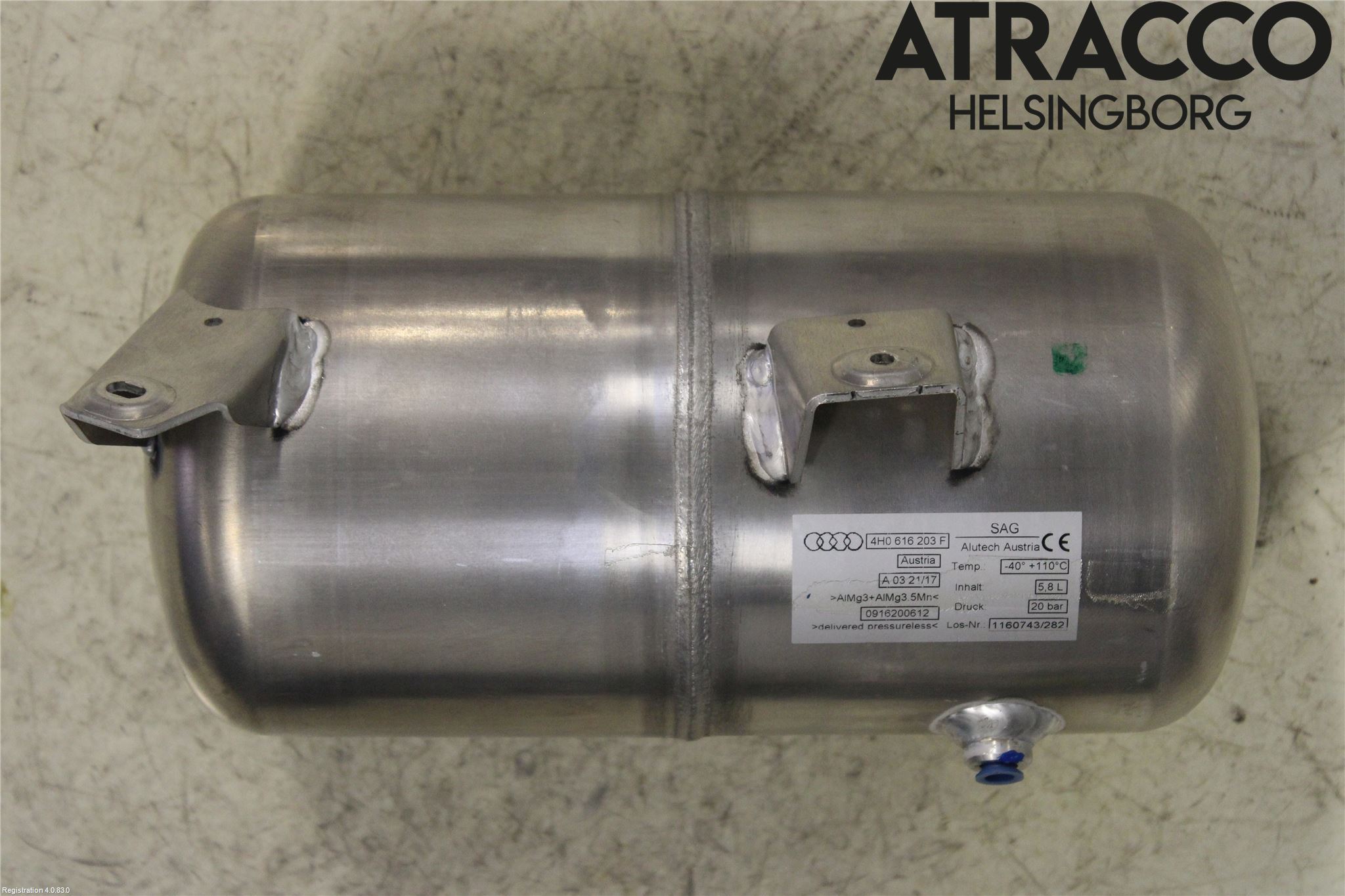 Audi A8/S8 4H 10-17 Nivå/Luftförändring Trycktank