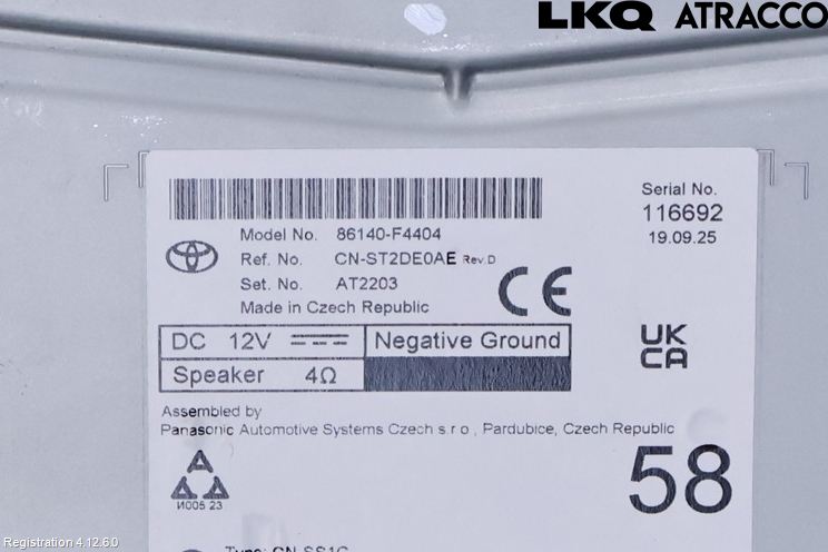 Toyota C-HR 24- Cd Radio - Multimediapanel