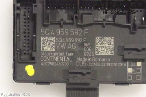 Volkswagen VW GOLF / E-GOLF VII 13-20 Styrenhet Dörr