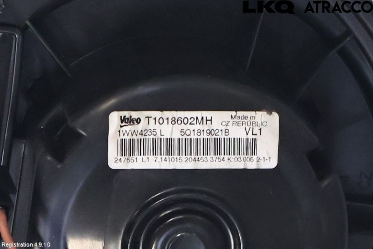 Volkswagen VW GOLF / E-GOLF VII 13-20 Värmefläkt