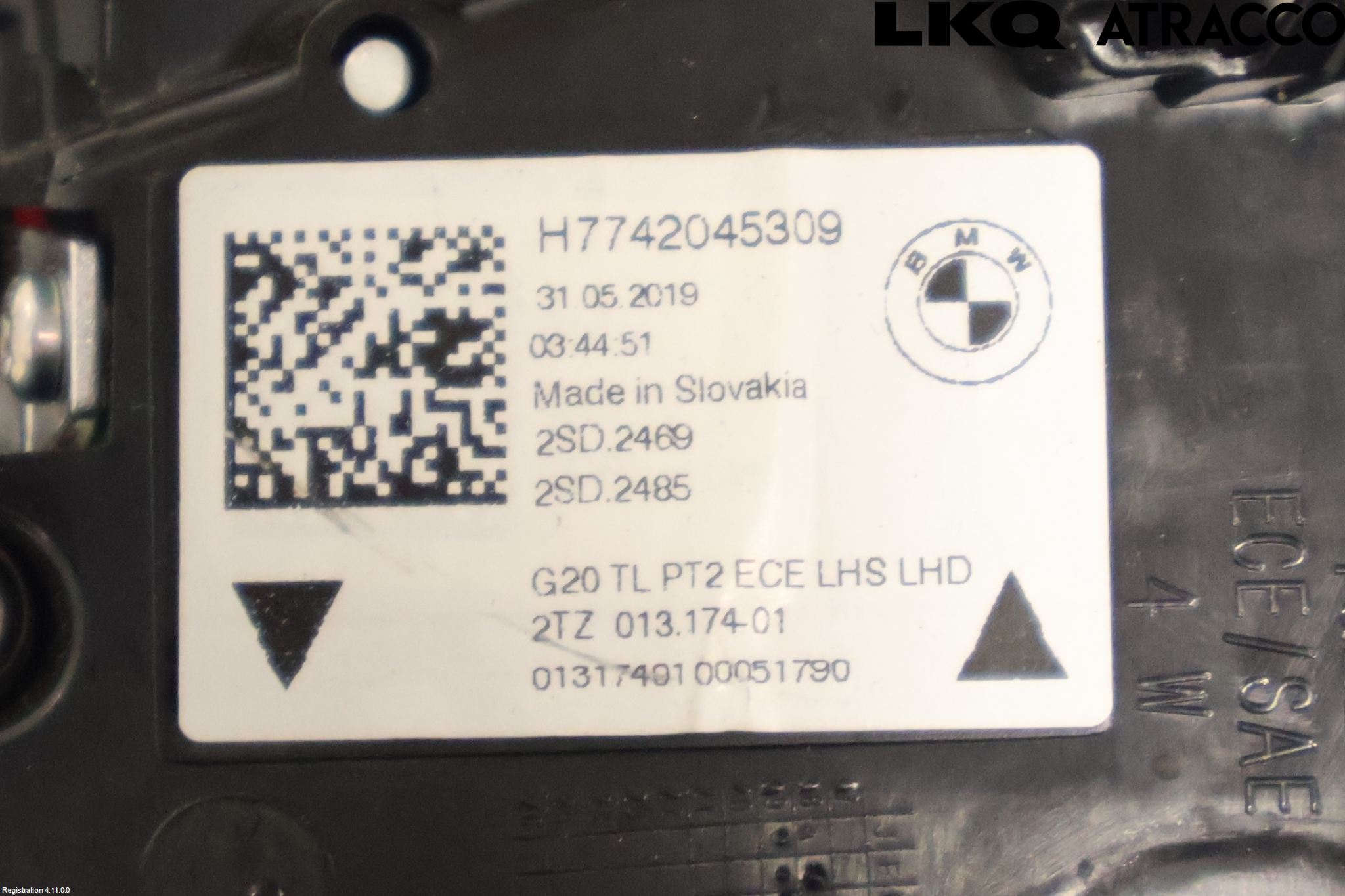 BMW 3 G20/G21/G80/G81 19- Bakljus Lucka Vä