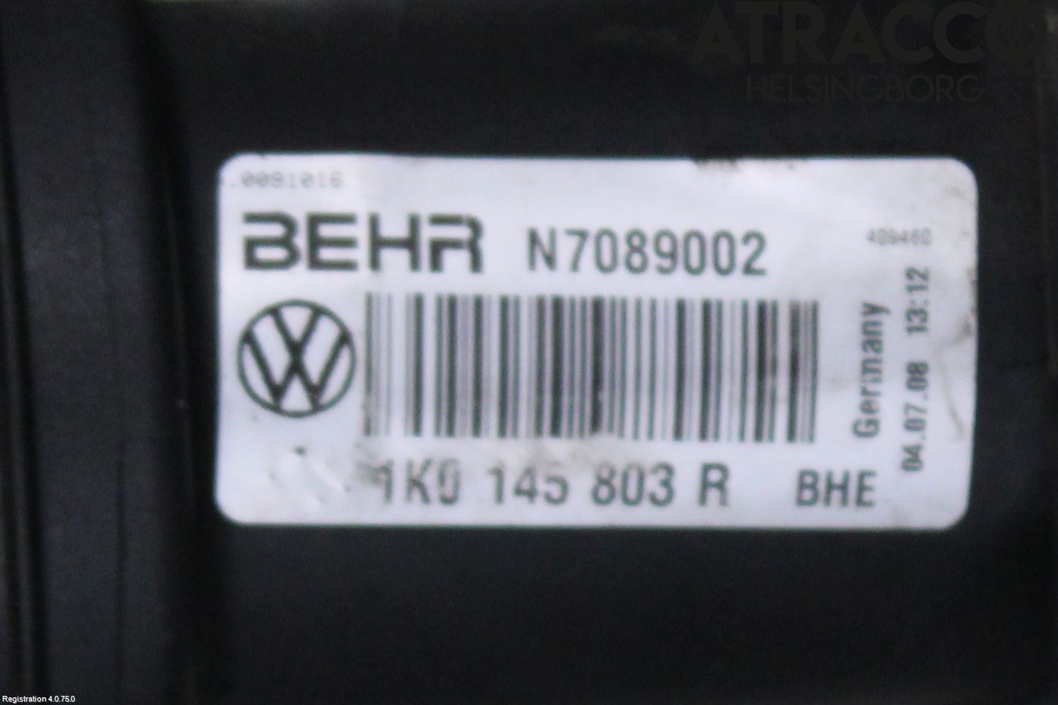 Seat ALTEA Laddluft-Intercooler Kyl