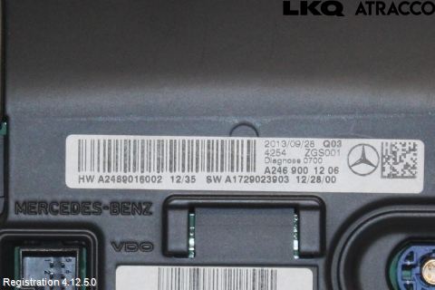 Mercedes-Benz MB B-KLASS (W246/W242) 12-19 Multifunktionsdisplay