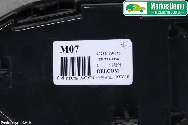 Kia RIO 12-16 Ac Styrenhet Ac Manöveren