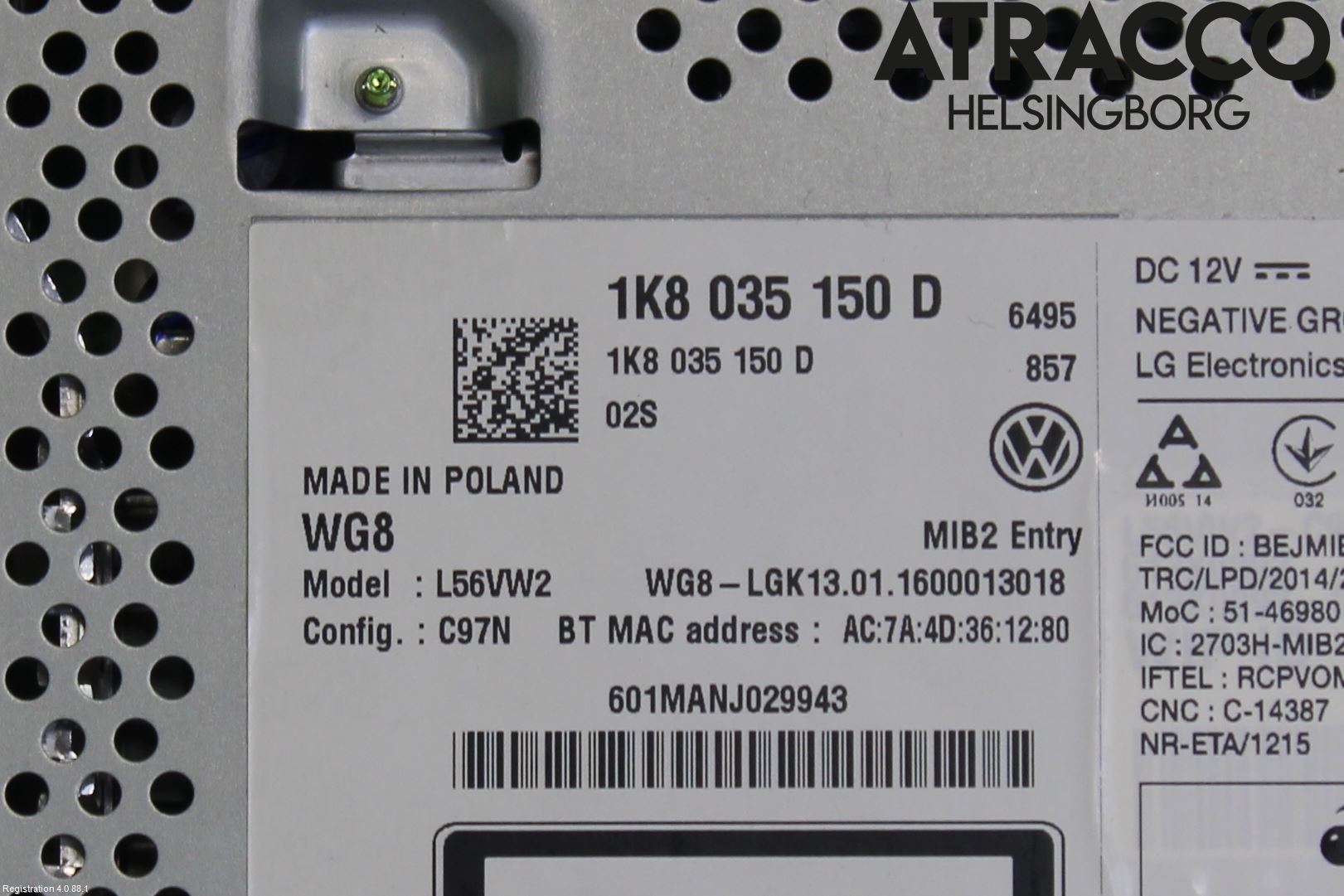 Volkswagen VW TRANSP/CARAVELLE (T6) 16-22 Cd Radio - Multimediapanel