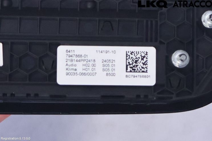 BMW 5 G30/G31/F90 17-23 Ac Styrenhet Ac Manöveren