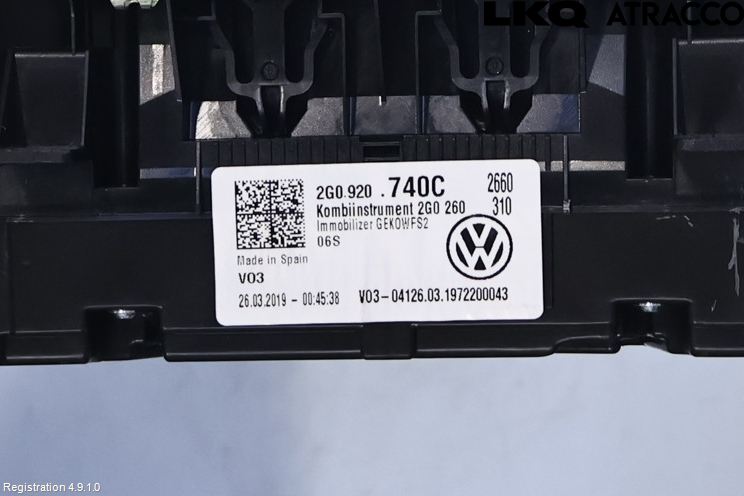 Volkswagen VW POLO VI 18->> Instrument Komb