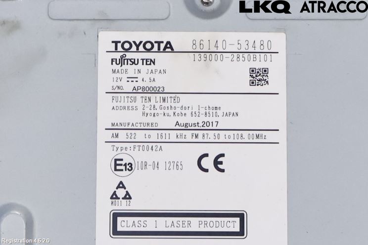 Lexus IS 250/350 14-20 Cd Radio - Multimediapanel