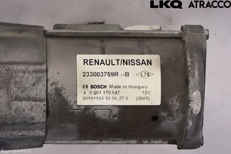 Renault KANGOO II 15-21 Startmotor Diesel