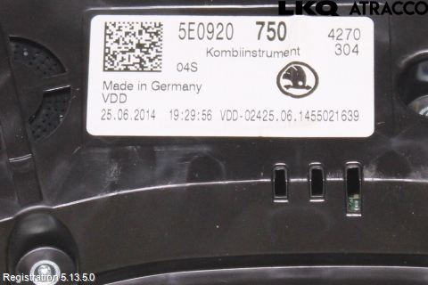 Skoda OCTAVIA (5E) 13-20 Instrument Komb