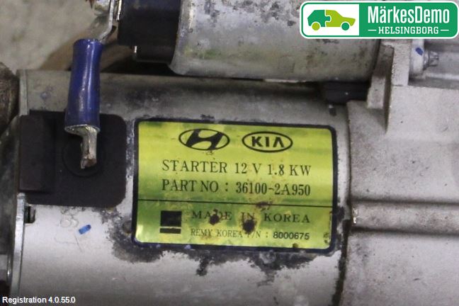 Kia SPORTAGE (QL) 16-21 Startmotor Diesel