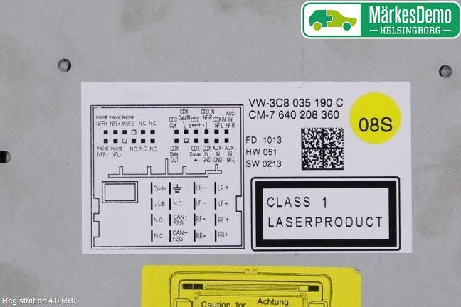 Volkswagen VW PASSAT 11-14 Cd Radio - Multimediapanel
