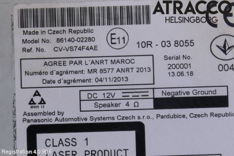 Toyota AURIS 13-19 Cd Radio - Multimediapanel