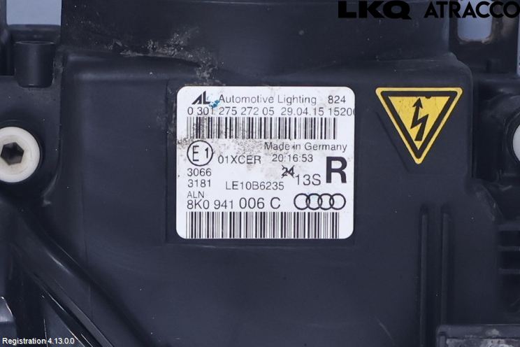 Audi A4 12-15 Strålkastare Höger