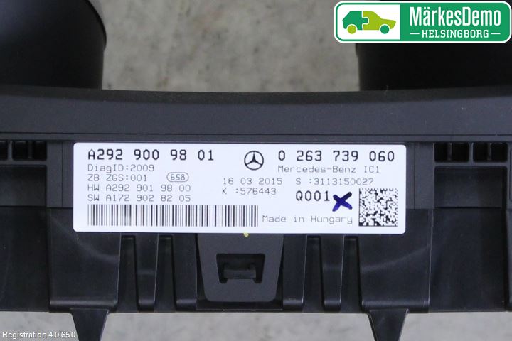 Mercedes-Benz MB GLE COUPÉ (C292) 15-19 Instrument Komb