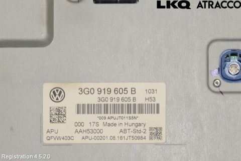 Volkswagen VW GOLF / E-GOLF VII 13-20 Multifunktionsdisplay
