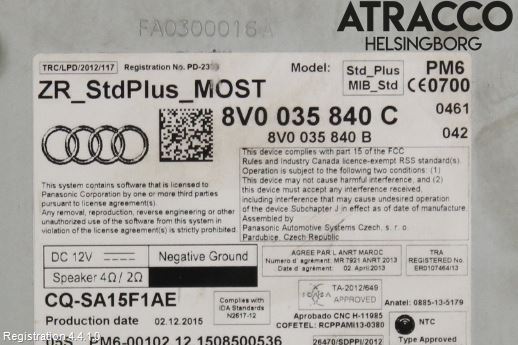 Audi A3/S3 8V 13-20 Cd Radio - Multimediapanel