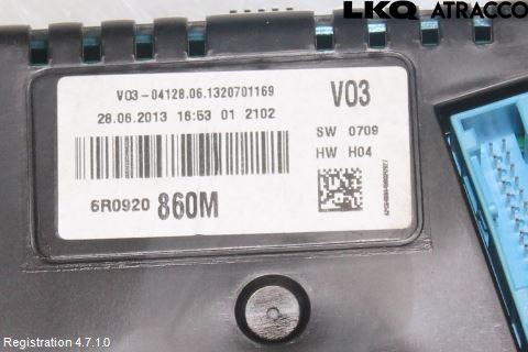 Volkswagen VW POLO 10-17 Instrument Komb