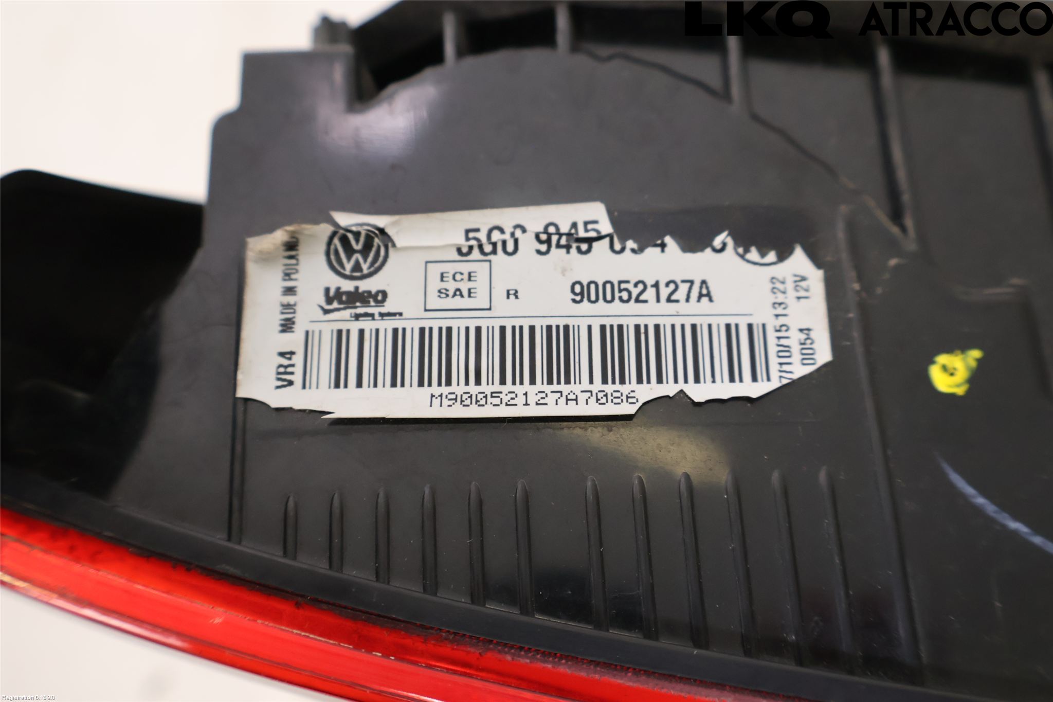 Volkswagen VW GOLF / E-GOLF VII 13-20 Bakljus Lucka Hö
