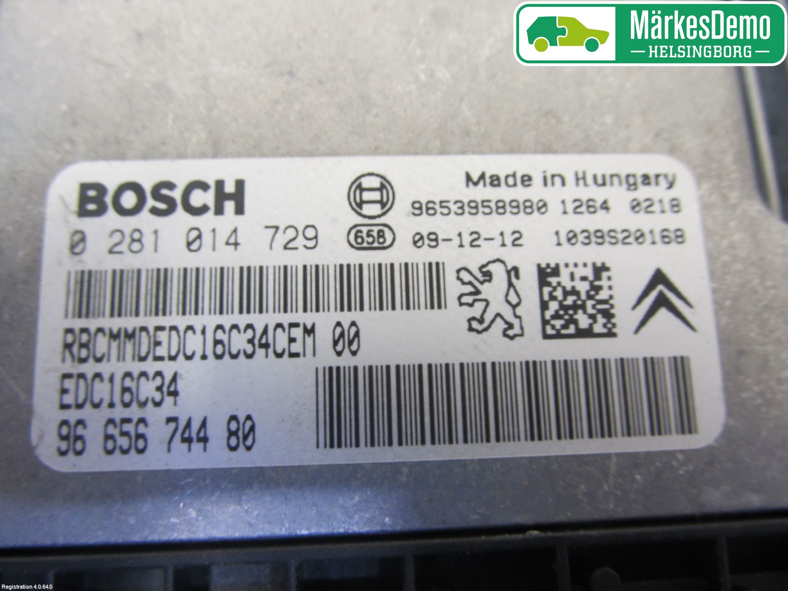 Citroen C4 GRAND PICASSO 07-13 Styrenhet Insprut Bensin