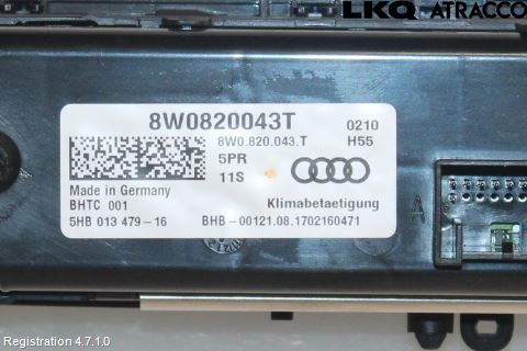 Audi A5 17- Ac Styrenhet Ac Manöveren