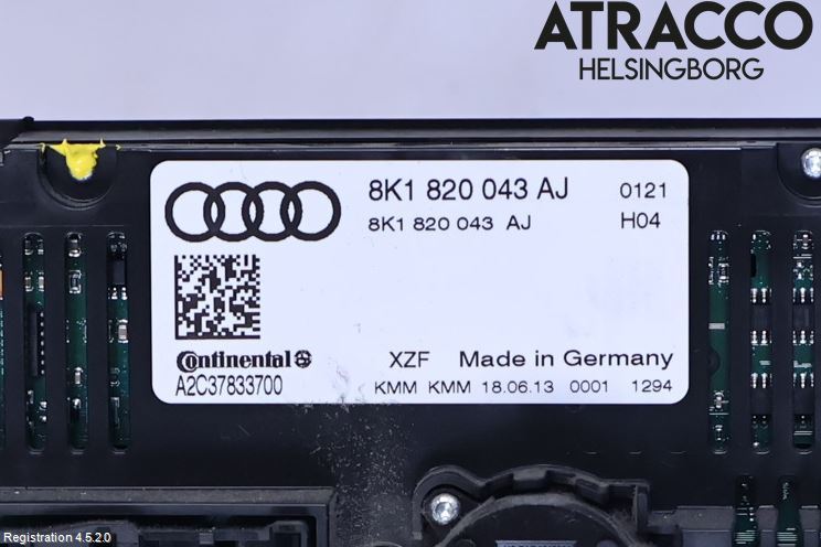 Audi A4 12-15 Ac Styrenhet Ac Manöveren