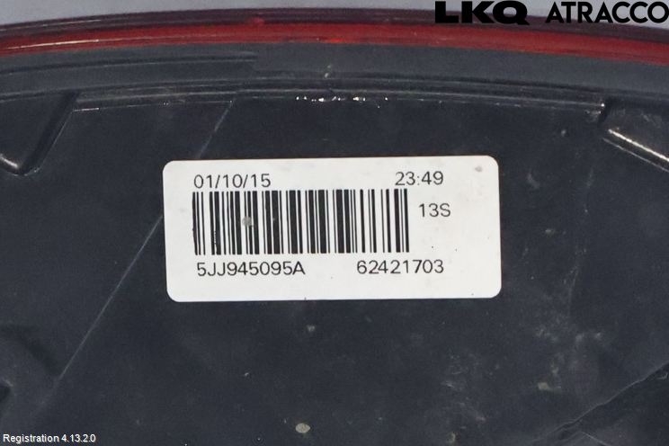 Skoda RAPID Bakljus Vänster