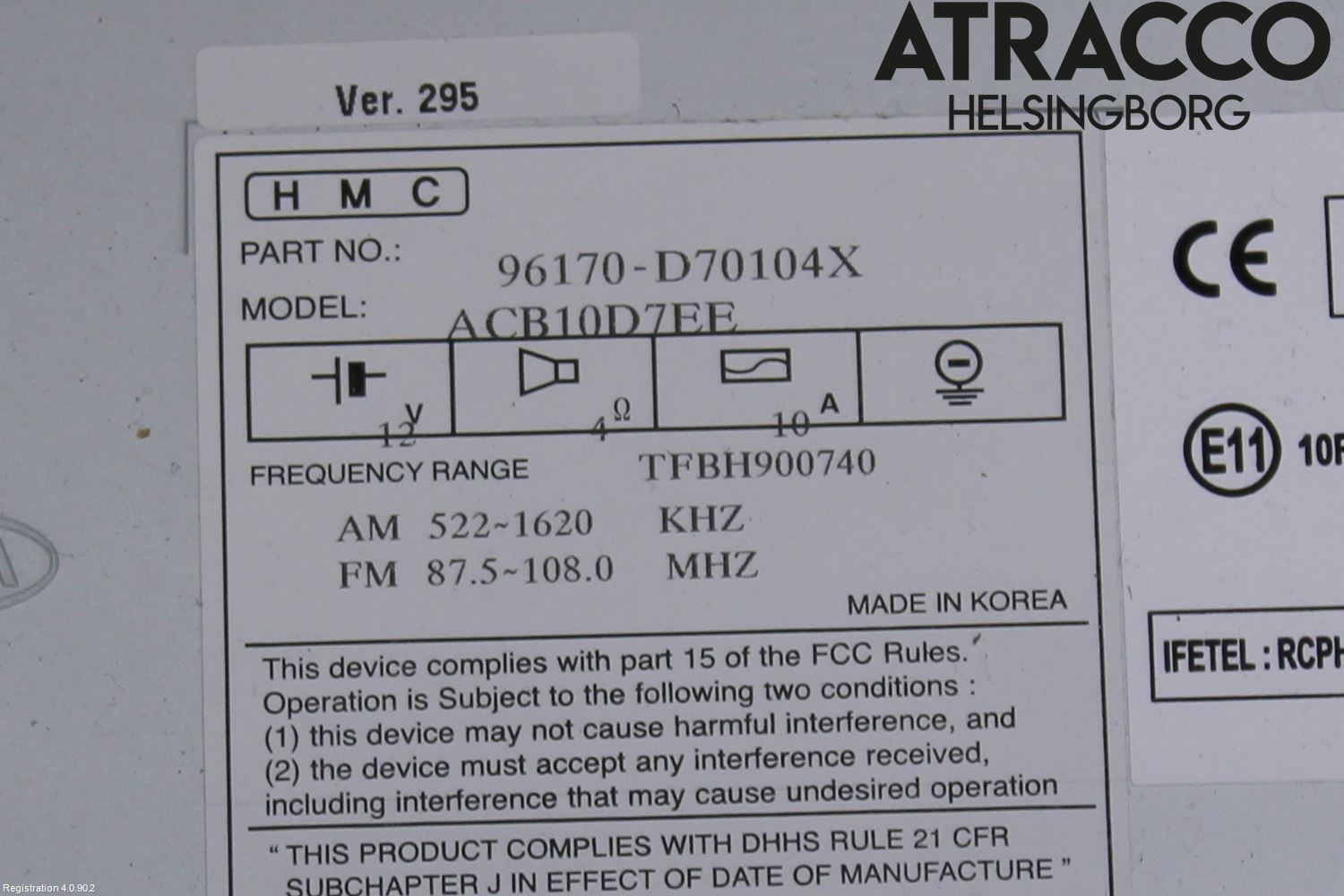 Hyundai TUCSON 05- Cd Radio - Multimediapanel