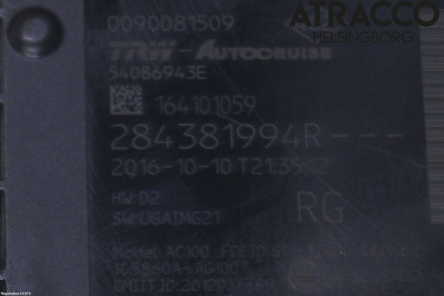 Renault TALISMAN 16-20 Sensor Adaptiv Farthållare