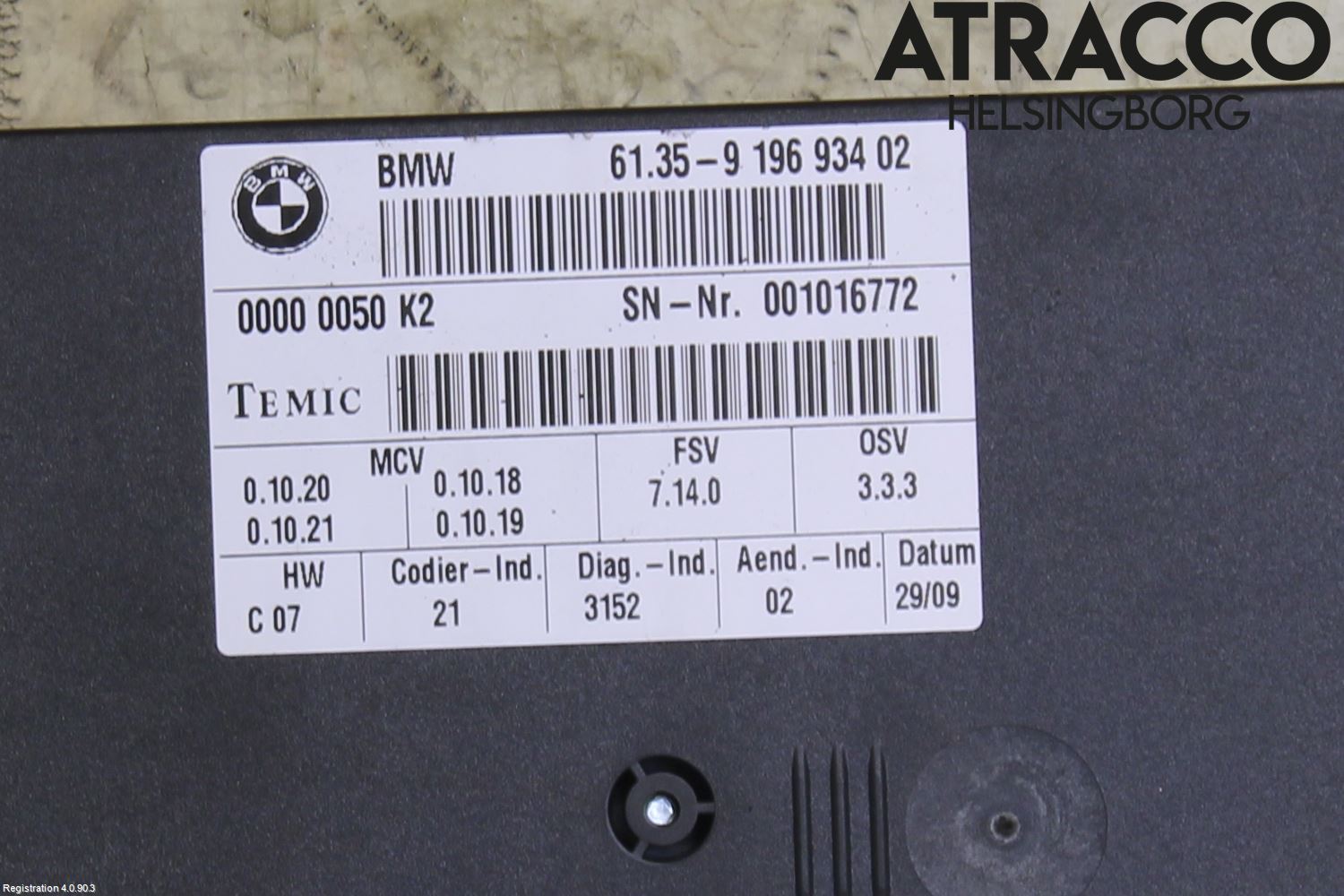 BMW X6 E71/E72   08-14 Styrenhet Stolreglering