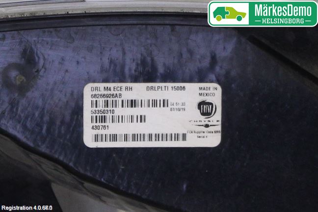 Jeep COMPASS Positionsljus Fram Hö