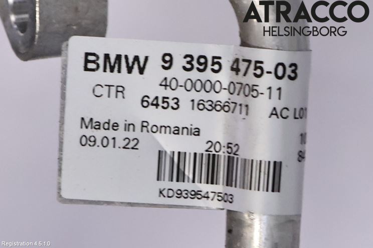 BMW 3 G20/G21/G80/G81 19- Ac Slang-Rör