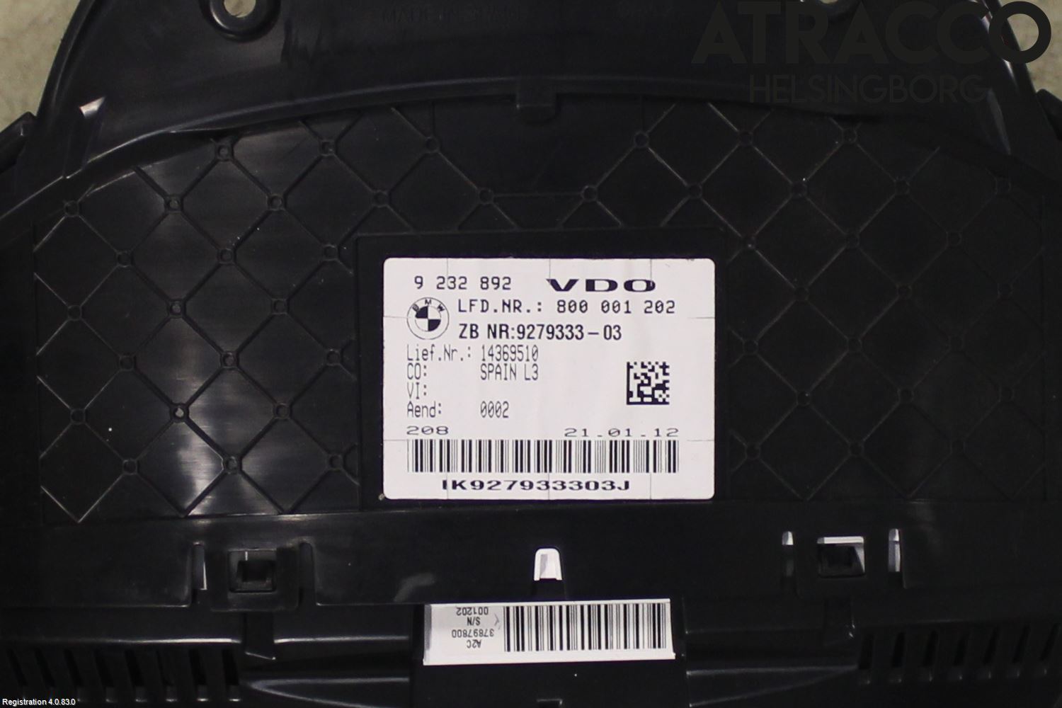 BMW 3 F30/F31/F80 12-19 Instrument Komb