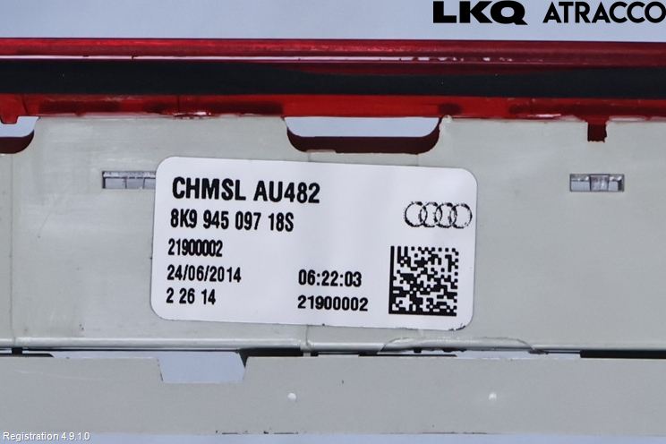 Audi A4 12-15 Bromsljus Bakruta