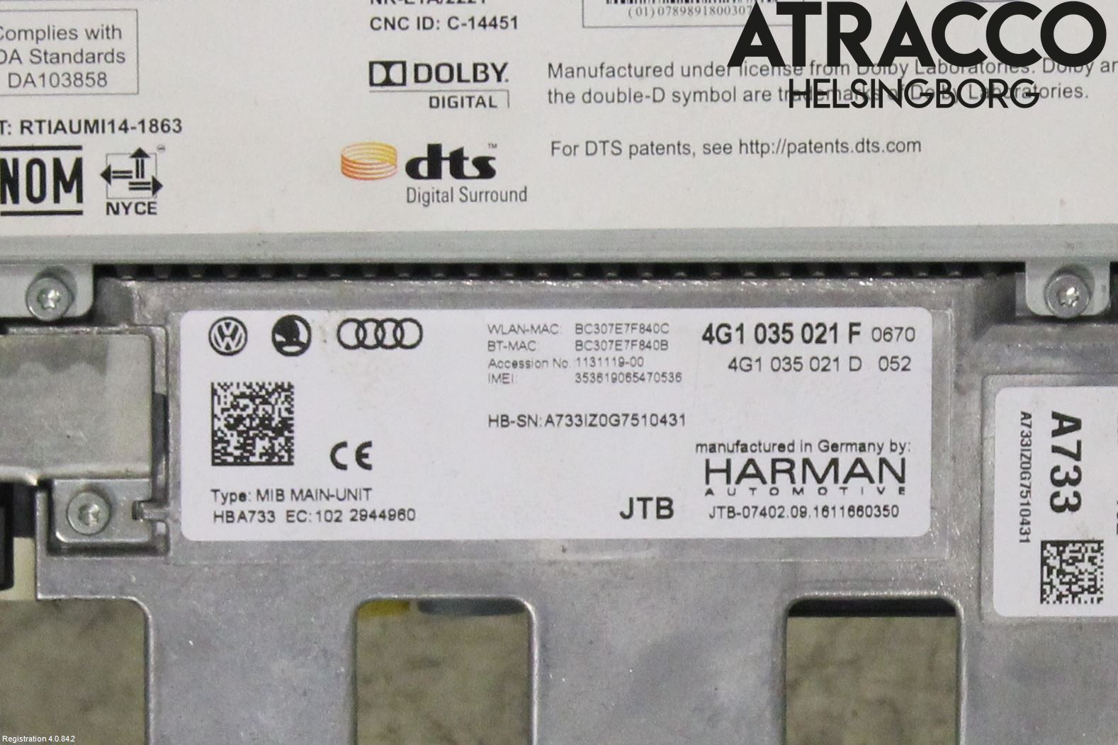 Audi A6/S6 4G 11-18 Cd Radio - Multimediapanel