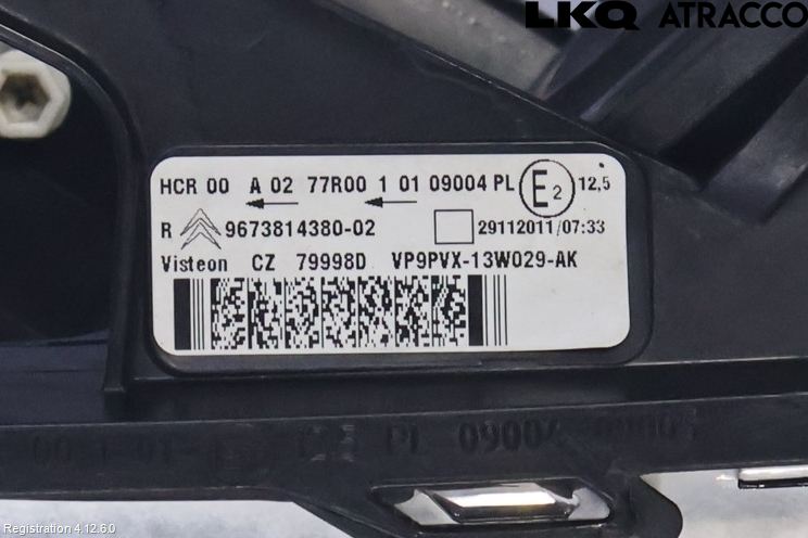 Citroen C3 10-17 Strålkastare Höger