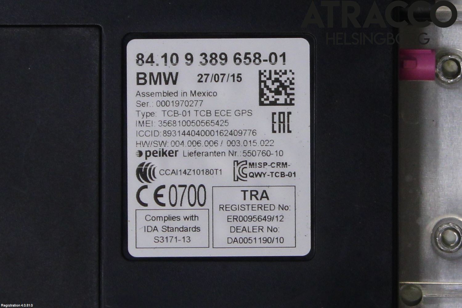 BMW 1 F20/F21 11-19 Styrenhet Övrigt