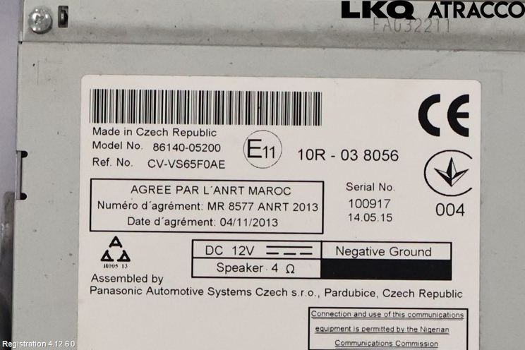 Toyota AVENSIS 16-18 Cd Radio - Multimediapanel