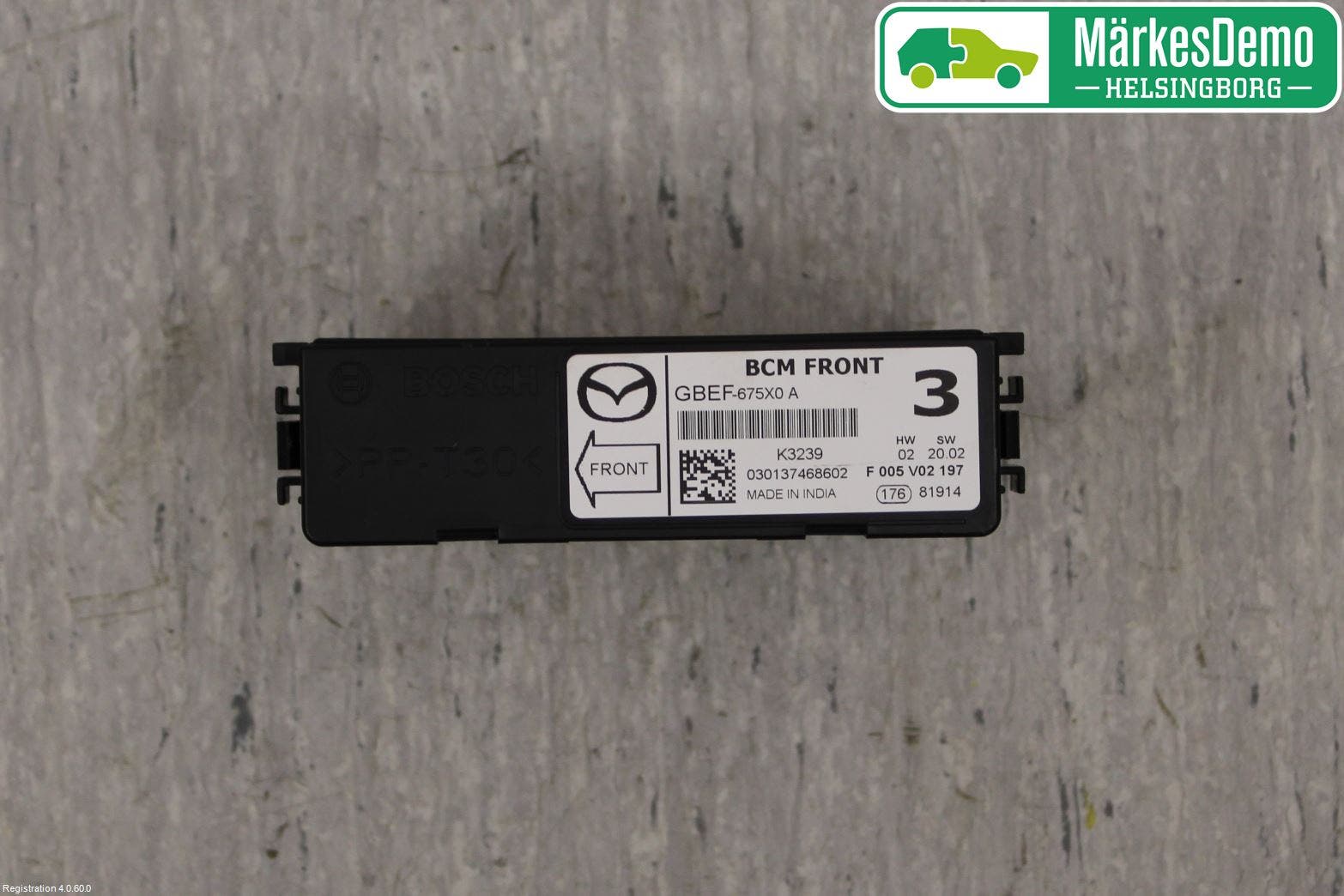 Mazda 6 13- Styrenhet Övrigt