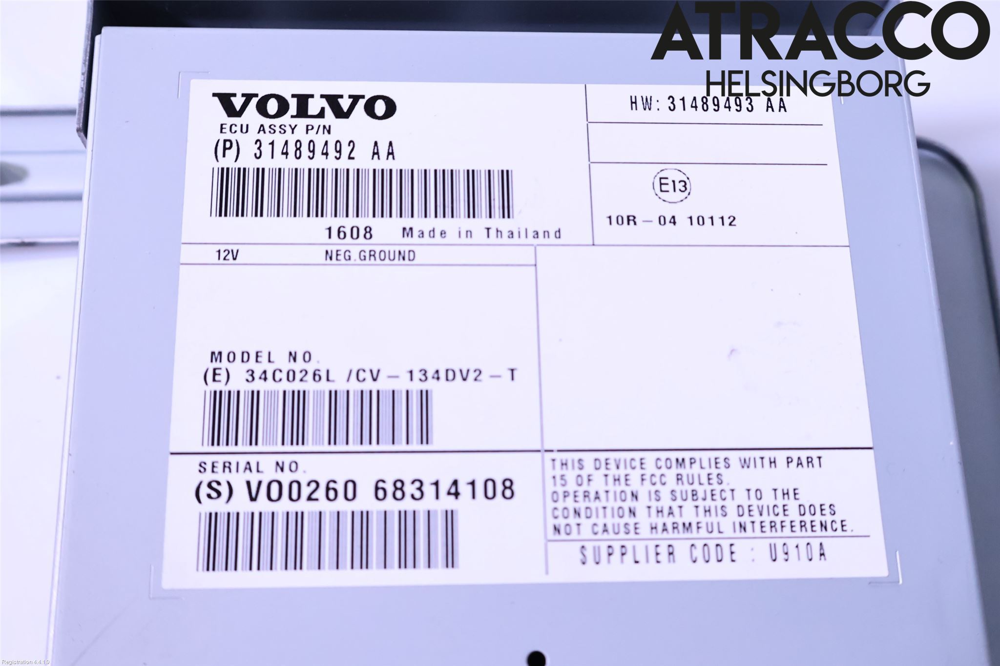 Volvo V60 14-18 Radio-Stereo Förstärkare