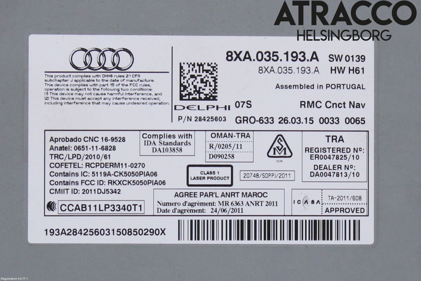 Audi A1/S1 11-18 Cd Radio - Multimediapanel
