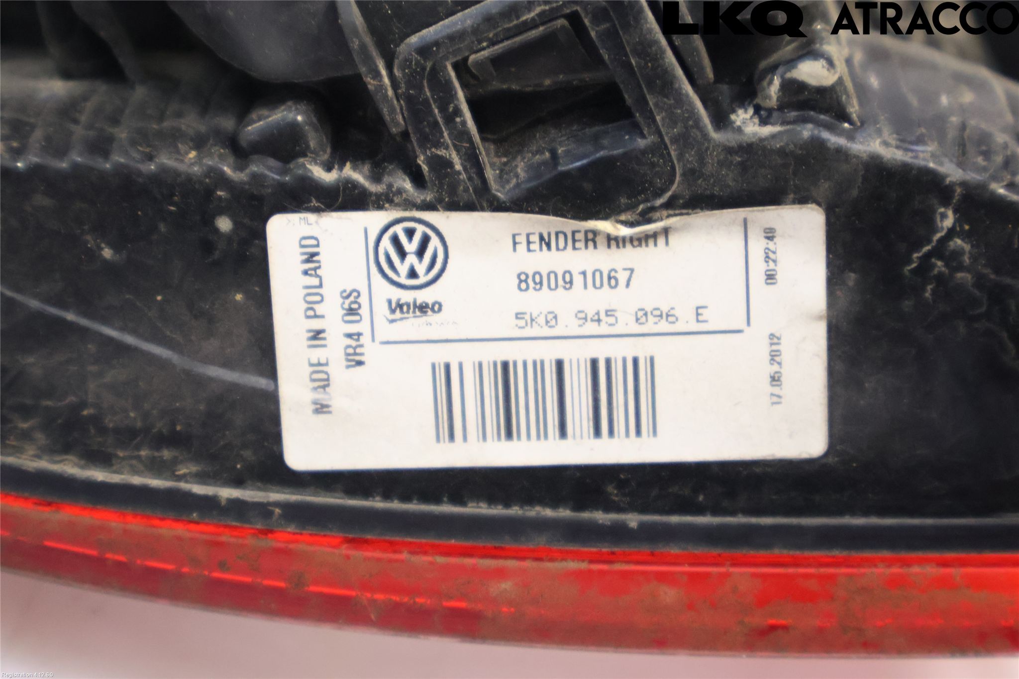 Volkswagen VW GOLF VI 09-13 Bakljus Höger