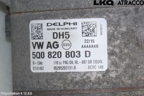 Volkswagen VW GOLF / E-GOLF VII 13-20 Ac Kompressor
