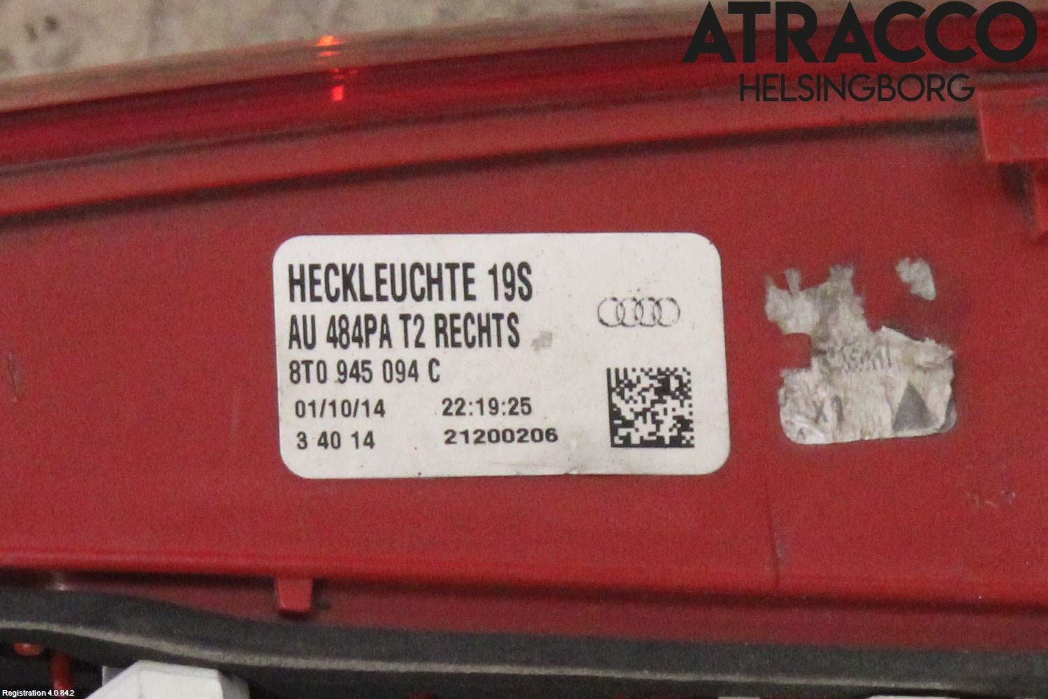 Audi A5 07-16 Bakljus Lucka Hö