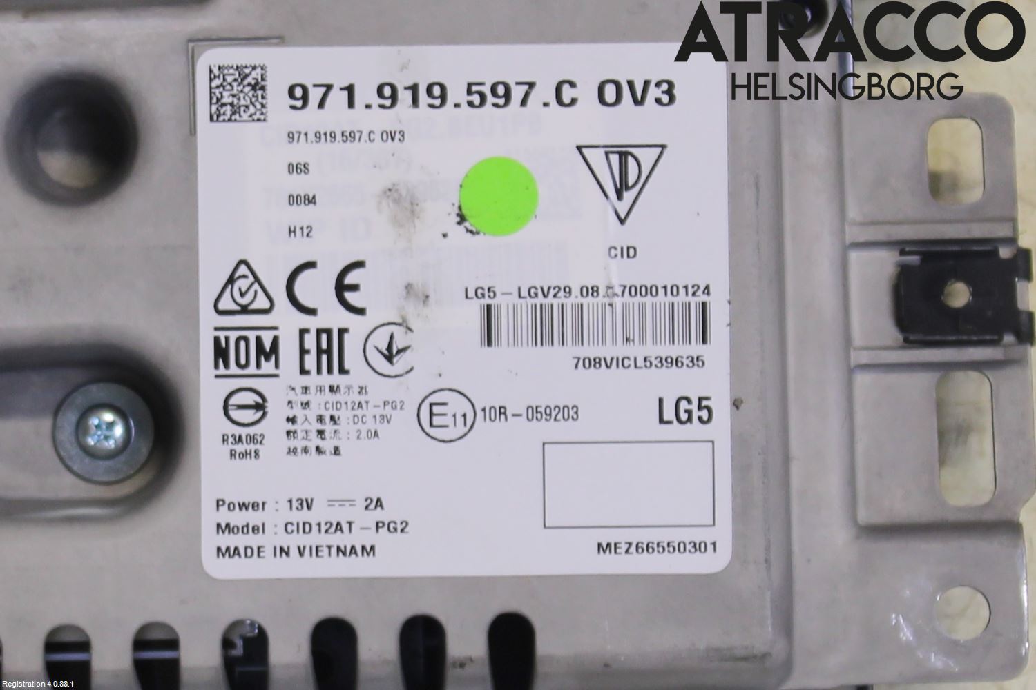 Porsche PANAMERA 09- Multifunktionsdisplay