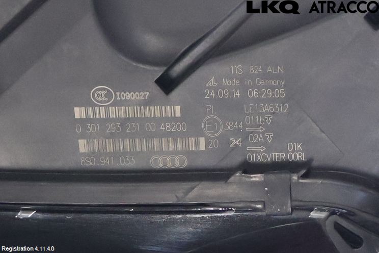 Audi TT/TTS 07-14 Strålkastare Vänster