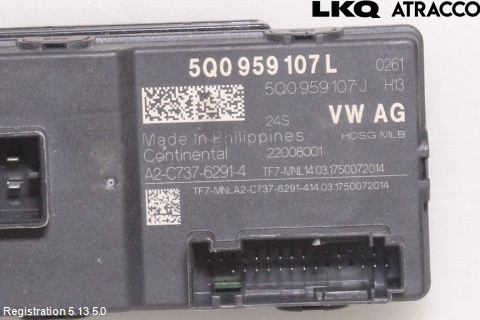 Volkswagen VW PASSAT 15-19 Styrenhet Baklucka