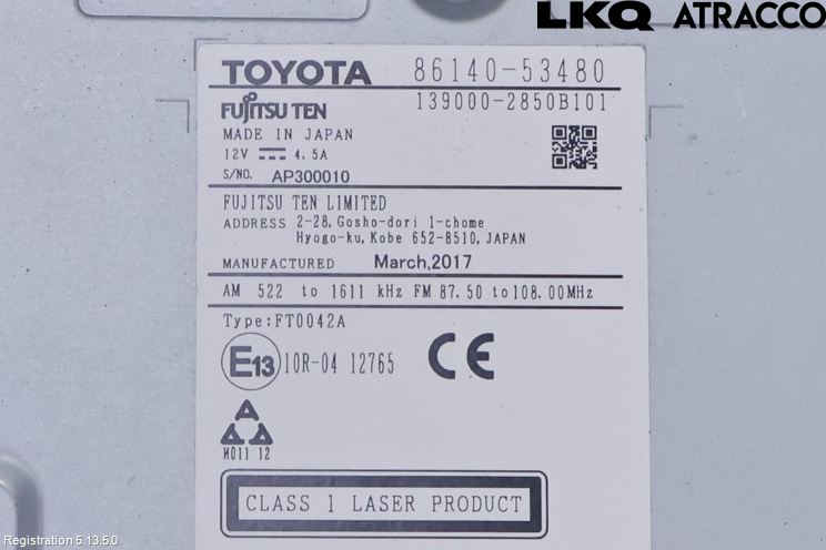 Lexus IS 250/350 14-20 Cd Radio - Multimediapanel